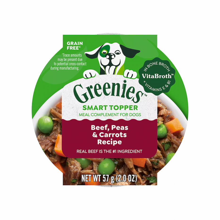 Greenies Smart Topper Beef, Peas & Carrots χωρίς κόκκους υγρό φαγητό